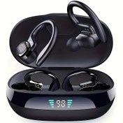 Resim Kablosuz Kulaklık - Saf Bas, Gürültü Engelleme, Dahili Mikrofon - 300mAh Şarj Edilebilir Lityum Polimer Pil, USB Tip-C Şarj, Koşu & Spor için Maksimum 5.5W Güç 