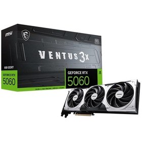 Resim Msı Geforce Rtx5060 8g Ventus 3x Oc 8gb Ddr7 128bıt 3xdp 1xhdmı E 