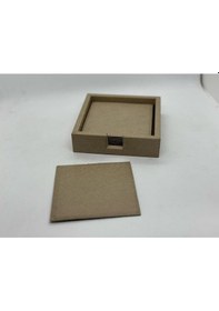 Resim Setaıanca Luxe Faux Vegan Deri Bardak Altlığı 6 Lı 25 14 7 Cm 