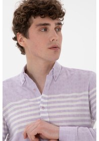 Resim U.s. Polo Assn. Erkek Lila Gömlek Desenli 50300013-vr034 Lila 