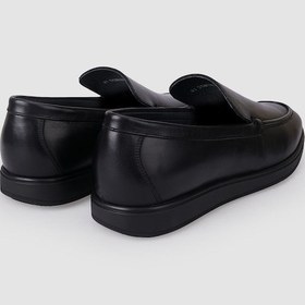 Resim Cabani Teratas %100 Hakiki Deri Siyah Erkek Loafer 