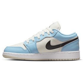 Resim Nike Air Jordan 1 Low Gs Ice Blue Black Kadın Spor Ayakkabı 