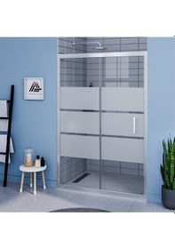 Resim Vesta D200 İki Duvar Arası 1 Sabit 1 Sürgü Duşakabin Parlak Profil Kumlu Cam H: 190 Cm Diğer 