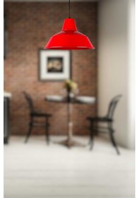 Resim Silüet Özel Tasarım Modern Salon - Mutfak - Cafe Kırmızı Renk Tekli Sarkıt Avize Kırmızı 