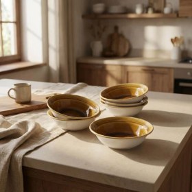 Resim Güral Porselen Valeron 6 Adet Çorba Kasesi Reaktif Saura Vr 137 