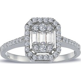 Resim Lova 0,47 Karat Baget Pırlanta Yüzük - 1010345 