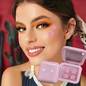 Resim 32 adet Pembe Bulut Yıldız Yama Koleksiyonu ile Pembe Makyaj Aynası, Depolama Kutusu, Yüz Süsleme, Yüz Yama, Cadılar Bayramı, Rol Oyunu, Kullanımı Kolay, Partiler, Festivaller ve Özel Günler için Harika 