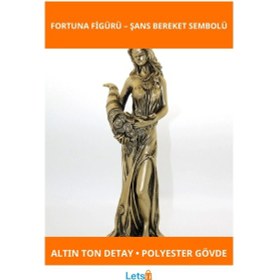 Resim Polyester Bereket Tanrıçası Fortuna Figürü Altın Renkli Dekoratif Ürün 1 Adet 