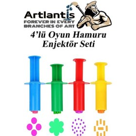 Resim Oyun Hamuru Enjektör Kalıbı 4 Lü 1 Paket 4 Çeşit Enjektör Oyun Hamuru Kalıbı Okul Kreş Okul Öncesi Etkinlik 
