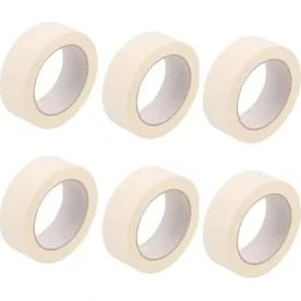 Resim Ecovibe 6 Adet Maskeleme Bandı Boya Bandı 24MM x 25M Kağıt Bant 