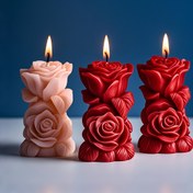Resim Romantik Gül Silikon Kalıp Kokulu Mumlar ve Aroma Taşları için - Çiçek Desenli Sevgililer Günü El Yapımı Hediye, DIY Ev Dekorasyonu ve Ortam Atmosferi Yaratma için Yeniden Kullanılabilir El Sanatları Aracı, Mum Yapım Malzemeleri | Detaylı Taç yaprak Katmanları, Mum Kalıpları Silikon 