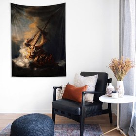 Resim The Storm on the Sea of Galilee Duvar Örtüsü - 100 cm x 135 cm 