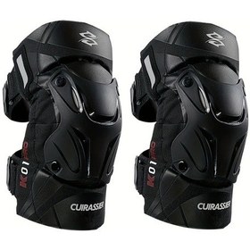 Resim Dashanshop Gece Reflektif Cuirassier Motosiklet Dizlik Motocross Mx Diz Koruyucu Siyah Siyah 