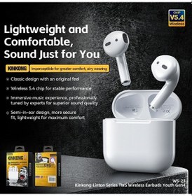 Resim Wholesale00 Cbtxglobal Wekome Ws-23 Kinkong-linton Serisi Gen4 Tws Kulak İçi Kulaklık Bluetooth 5.4, Kablosuz, Net Görüşme, Uzun Pil 