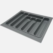Resim Kitchenox ABS Plastik 55x49 cm 7 Bölmeli Çekmece İçi Kaşıklık Gri 