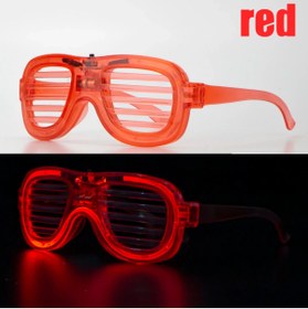 Resim artlab Art Kırmızı Led Işıklı Parti Gözlüğü - Neon Glow Şerit Gözlük 3 Modlu Lab 