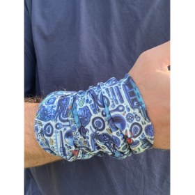 Resim Boyunluk Bandana Araba ve Motorsiklet Figürlü Desenli Buff 