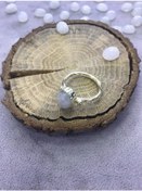 Resim Ay Taşı Gümüş 925 Ayar Yüzük Orijinal Taş 