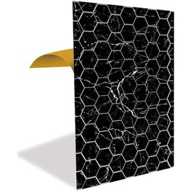 Resim Tink Kendinden Yapışkanlı Siyah Petek Mermer Desenli Pvc Panel 41x62cm 