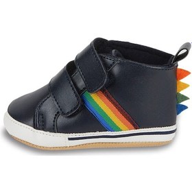 Resim First Step Dino Şeritli Patik Bebek Patik Kışlık, Anaokulu, Kreş, Ev Günlük Ayakkabı G-2358-LACIVERT Lacivert 