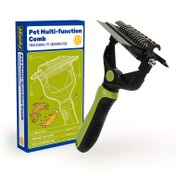 Resim MIYOKY 3’ü-1 Arada Profesyonel Evcil Hayvan Tüy Dökme Aleti - Çift Taraflı 17 & 11 Dişli Alt Katman Tarak, Köpekler ve Kediler için Tüy Dökme Fırçası & Dematting Tarak, %90 Azaltma, Hassas Kıvırcık Bej Renk, Uzun ve Kısa Tüylere Uygun (Yeşil), Rahat Tutuşlu, Dayanıklı Yapı, Ergonomik Tasarım, Kaliteli Bakım, Uzun Tüylü Evcil Hayvanlar İçin 