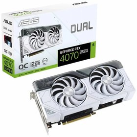 Resim DUAL-RTX4070S-O12G-WHITE SUPER 12GB Geforce RTX4070S GDDR6X 192bit HDMI 3xDP 16x Ekran Kartı (Beyaz) Asus