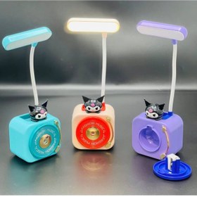 Resim Empressco Mavi masa lambası, kalemtıraş özellikli çocuk odası dekoru, şık ve kullanışlı aydınlatma 