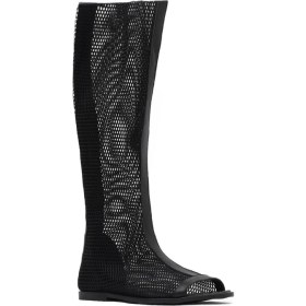 Resim Bueno Shoes Siyah File-Deri Kadın Düz Çizme 30WC371 