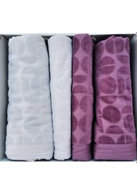 Resim Cırcular Mürdüm-gri Best Set Hamam Takımı Mürdüm 