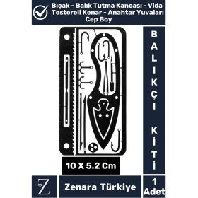 Resim Premium Kompakt Cep Boy Yüksek Kaliteli Çelik Balıkçılık Çok Fonksiyonlu Hayatta Kalma Balıkçı Kiti 