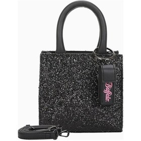 Resim Buffalo Boxy35 Henkeltasche, Glitzerli Mini Çanta, Siyah Çapraz Çanta 