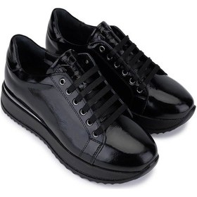 Resim Tamer Tanca Kadın Hakiki Deri Siyah Rugan Sneakers & Spor Ayakkabı 322 2514502 Bn Ayk Sk25-26 Sıyah Krsk Rgn Siyah 