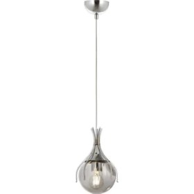 Resim Avonni AV-1766-1K Krom Kaplama Modern Avize E27 Metal Cam H: 80 cm, Ø: 13 cm 