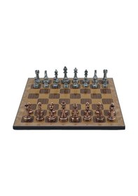 Resim Gifthome Metal Satranç Takımı-seti büyük klasik antik Taş Ve Rust 