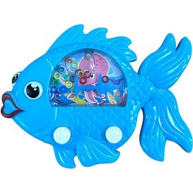 Resim Su Atarisi Suda Halka Geçirme Oyunu Balık Şeklinde Mavi Balık 