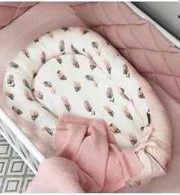 Resim Nest Tüy Desenli Lüx Tasarım Ortopedik Jaju-babynest Bebek Yatağı 