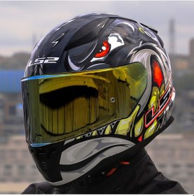 Resim Sarı Cam + Ls2 Rapid 2 Spox Motosiklet Kaskı Gri 