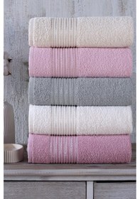 Resim Range El ve Yüz Havlu Seti 5'li 50 x 90 CM Çok Renkli 