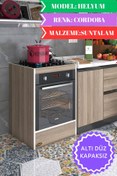 Resim Kenzlife Ankastre Fırın Modülü Kabini Helyum Mat Cordo Suntalam 85(Y)*60(G)*57(D)ocak Dolabı Kapaksız Ayaksız 
