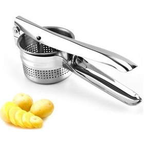Resim Mutfak Manuel Paslanmaz Çelik Patates Ezici Ricer Çamur Aşçı Sebze Sıkacağı 