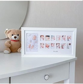 Resim İlk Yılım Fotoğraf Anı Çerçevesi - Dekoratif Bebek Odası 12 Aylık Resim Hatıra Çerçevesi 