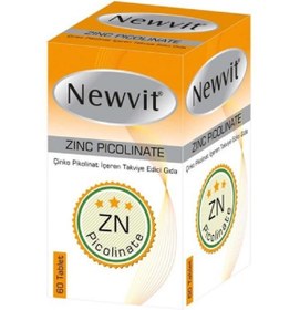Resim Newvit Çinko Picolinate İçeren Gıda Takviyesi 60 Tablet 
