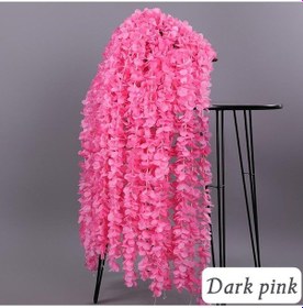 Resim Koyu Pembe 90 Cm Yapay Kiraz Çiçeği Asma Ipek Çiçekler Sakura Parti Düğün İçin Tavan Dekor Sahte Çelenk 