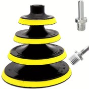 Resim 3 Adet Naylon Zımpara Pedleri Seti, 7.62/10.16/12.7/15.24 cm, Demir Malzeme, M10/M14 Thread Hex Matkap Adaptörü, Şarj Edilmemiş, Açı Öğütücü, Matkap Tampon Parlatma Aksesuarları 