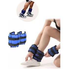 Resim 2.5 Kg 2 Adet Toplam 5 Kg El Ayak Bilek Kas Güçlendiriçi Ağırlık Seti Kum Ağırlık Torbası Lacivert 