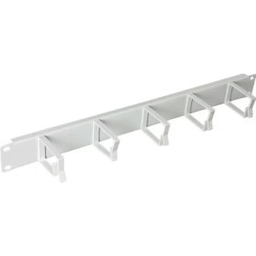 Resim Canovate 1u 19'' Metal Kancalı Yatay Kablo Organizer Gri 