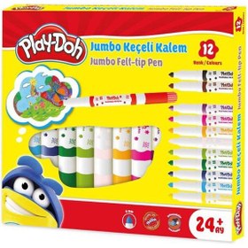 Resim Play-Doh Keçeli Kalem Jumbo 6 MM 12 Li PLAY-KE020 