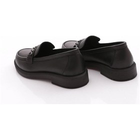 Resim Dgn 258 Kadin Loafer Ayakkabi Siyah Napa 