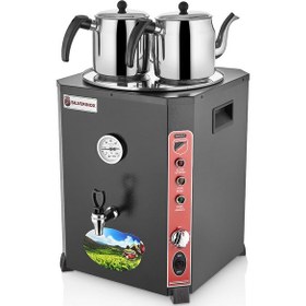 Resim Işıkgaz Silverinox Jumbo 13 Litre Çay Makinesi Gri 