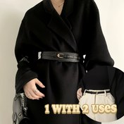 Resim 1 Adet Kadın Geniş Bel Kemeri - Şık Altın Tonlu Toka, El Yapımı Suni Deri Korse Kemer Elbiseler, Partiler, Düğünler, Günlük ve Resmi Etkinlikler İçin - Ayarlanabilir Uyum, Dayanıklı & Kolay Temizlenebilir Kadın Moda Aksesuarı, Parti Aksesuarı, Sofistike Tarz, Metalik Bitiş, Akşam Giyimi, Şık Aksesuar, Yüksek Kaliteli Malzeme, Ofis Giysisi 